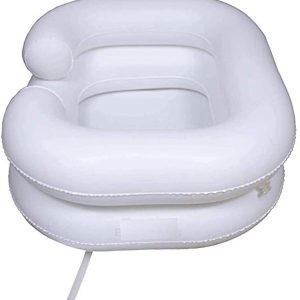 Comfortable Inflatable Shampoo Basin, White – in-Bed Shampooing for Pregnant Woman, Disabled and Loved Ones