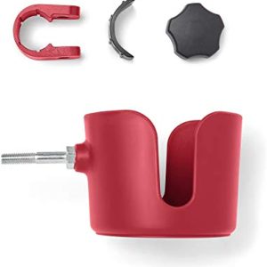 Medline Universal Cup Holder for Rollator Walkers, Transport Chairs, and Wheelchairs, Red
