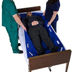 Patient Aid 75\" x 33\" SPU Patient Transfer Sheet with Hand Grips (5 Pack) - Disposable, Single Patient Use - for Moving, Handling, Repositioning - Use in Hospital, Home, EMS, Ambulance