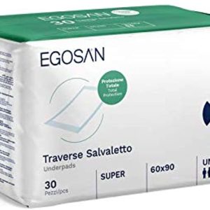 Egosan Heavy Absorbency Underpads Quilted Fluff and Polymer Disposable Underpad, 30 Per Case, Great Protection as Bed Pads and Furniture Pads