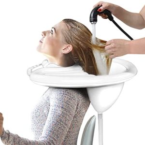 Inflatable Shampoo Basin - Lightweight and Portable Shampoo Bowl with Air Pump- Hair Washing Tray for Bedridden, Handicapped, Seniors, Pregnant, Wheelchair Person at Home Hospitals and Salons