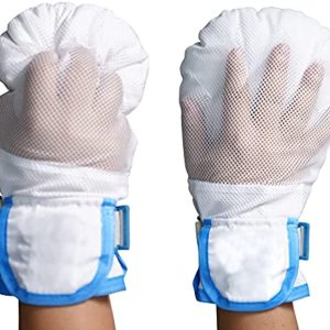 Wisexplorer Medical Hand Restraints Safety Mitts Glove for Dementia Elderly and Patients, Fingers Separated Design with Breathable Mesh and Thick Sponge Filling to Keep Comfort and Prevent Scratching, Helpful for Patients and Caregivers(1pcs packed)