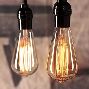 Edison Light Bulbs, Brightown 4 Packs Vintage 60 Watt Incandescent Light Bulbs E26 Base Dimmable Decorative Antique Filament Light Bulbs 252 Lumens, Amber Warm