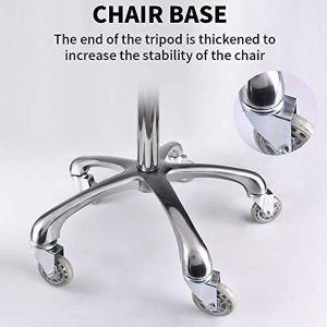 Adjustable Stool and Black Round Chair or Salon & Spa Stool (Black)