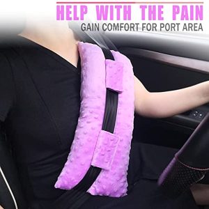 Post Surgery Mastectomy Pillows Seat Belt Cushions Pads Protectors, for Chest Chemo Port Pacemaker Bypass Hysterectomy Recovery Gift, Hook N Loop Tape