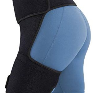 REAQER Hip Thigh Support Brace Groin Compression Wrap for Pulled Groin Sciatic Nerve Pain Hamstring Injury Recovery and Rehab Fits Both Legs Men & Women