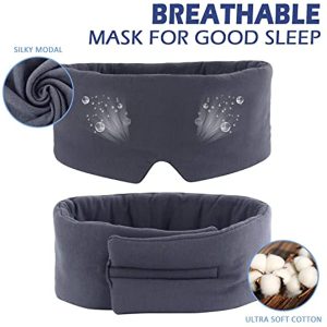 Mavogel 2019 New Sleep Eye Mask - Skin Friendly Modal Material & Light Blocking Sleeping Mask for Home/Flight/Shift Work, 100{53d09f4ef388ced7689eecf292b1a9f1fda82cffd223909f5b5c75d4170666ae} Handmade, Fully Adjustable Strap, Full Eye Covers for Women/Men Sleeping