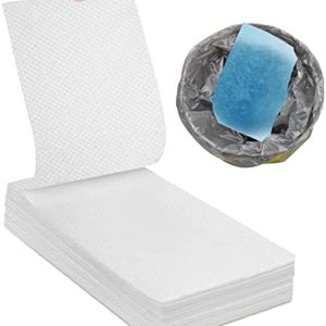 Super Absorbent Commode Pads, AHIER Disposable Bedside Absorbent Pad for Commode Liners, 100 Count for Bedside Commode Liners, Adult Commode Chair, Portable Toilet Bag