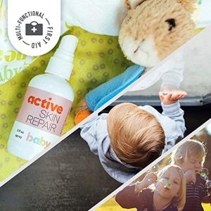 Active Skin Repair Baby Spray - Non-Toxic and Natural First Aid Baby Spray for Diaper Rash, Cuts, Wounds, Scrapes, Skin Irritations and More. No-Sting (3 oz Spray)
