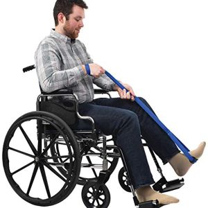 Sammons Preston - 51561 Rigid Leg Lifter with Foot Grip, 40\" Leg Strap with Grips for Feet & Webbed Loops for Hands, Easy to Use Leg Lift Assist & Riser for Getting In & Out of Beds, Cars, Wheelchairs