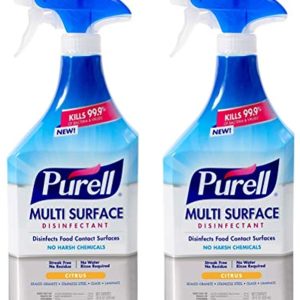 PURELL Multi Surface Disinfectant Spray, Citrus Fragrance, 28 fl oz Trigger Spray Bottle (Pack of 2) - 2844-02-ECCAL
