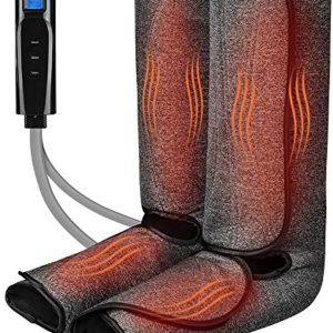Leg Massager for Circulation with Heat Foot and Calf Massage Machine with LCD Handheld Controller Adjustable Wraps Design for Most Size - 3 Intensities 3 Modes