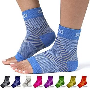 Plantar Fascitis Socks Compression Socks Toeless Ankle Swelling Relief Foot Sleeve Compression Support Ankle Splint for Plantar Compression Sleeve for Foot socks for Neuropathy Relief Blue L-XL
