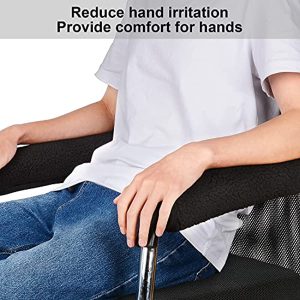 supregear Sheepskin Wheelchair Armrest Covers (2 Pack), Soft Armrest Cushion Pad for Wheelchair Office Transport Chair Scooter Walker, Non-Slip Durable Breathable Memory Foam Wheelchair Accessory