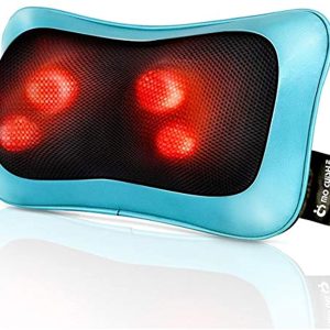 Shiatsu Neck Back Massager Pillow with Heat, Deep Tissue Kneading Massage for Back, Neck, Shoulder, Leg, Foot, Gift for Men Women Mom Dad, Stress Relax at Home Office and Car