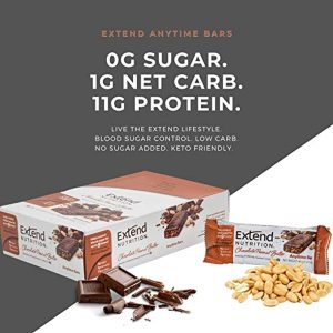 Extend Bar, Sugar Free, Low Carb, Protein Bar, Chocolate Peanut Butter, 1.41 Ounce Bars, 15 Count