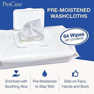 Disposable Wet Adult Wipes, 128 Pack - Pre Moistened Soft Washcloths for Elderly and Babies - Enriched with Aloe and Lanolin, Hypoallergenic and Alcohol Free - Premium Quality, 9\"x13\"