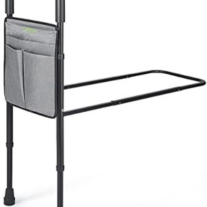 OasisSpace Bed Assist Rail - Bed Assist bar with Storage Pocket - Adjustable Bed Rails for Seniors, Elderly, Handicap - Assistance for Getting in & Out of Bed at Home - Fit King, Queen, Full, Twin