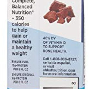 Ensure Plus Milk Chocolate, 8 Ounce Recloseable Carton, Abbott 64911 - Case of 24