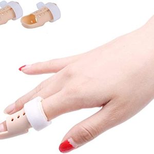 Thinvik [2 Piece Plastic Mallet Dip Finger Support Brace Splint Joint Protection Injury