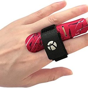 Kuangmi Finger Sleeve Support Protector Finger Splint Brace Pain Relief for Basketball Volleyball Baseball （S/M, Red)