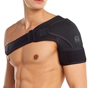 PRIMALL Shoulder Brace for Men and Women | Orthopedic Shoulder Compression Sleeve for Torn Rotator Cuff, Dislocated AC Joint, and Other Injuries | Shoulder Support Wrap for Pain Relief (Small/Medium)
