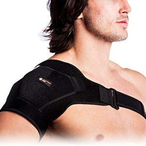 Copper Joe Adjustable Shoulder Brace For Men and Women Ultimate Copper Infused Recovery Compression Support for Torn Rotator Cuff, Tendonitis, Tears, Dislocation and Bursitis