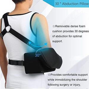 Universal Shoulder Abduction Sling with 30° Abduction Pillow 3-point Strap Exercise Ball Adjustable- Immobilizer for Injury Support Rotator Cuff, Sublexion, Surgery, Dislocated, Broken Arm - Brace (Free Size)