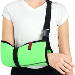 ORTONYX Kids Arm Support Sling Shoulder Immobilizer Brace – Breathable and Lightweight – Fully Adjustable / ACJB2410-GN