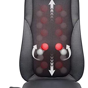 Snailax Shiatsu Massage Seat Cushion - 2D/3D 2-in-1 Modes Back Massager with Heat, Rolling Kneading Massage Chair Pad for Back Gifts for Women/Men/Dad/Mom