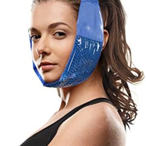 Hot Cold Jaw and Forehead Ice Pack by FOMI Care | Flexible Gel Bead Wrap for TMJ, Wisdom Teeth, Oral and Facial Surgery, Dental Implants, Migraine, Headache, Chin and Tooth Pain | Adjustable, Reusable