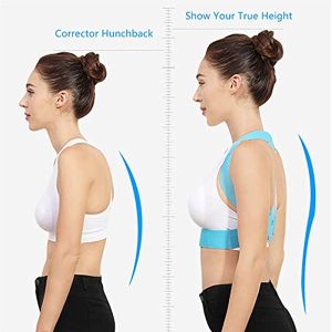 Posture Corrector for Women and Men, WIDENBIT Adjustable Upper Back Brace Straightener for Clavicle Chest Support, Straighten Posture, Providing Pain Relief from Neck Shoulder (Grey, L 36-44 Inch)