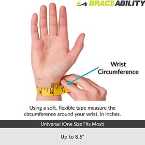 BraceAbility Radial Nerve Palsy Splint - Dynamic Wrist Drop and Limp Finger Extension Brace for Saturday Night, Honeymoon, and Crutch Palsy Treatment (One Size)