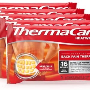 ThermaCare Portable Heating Pad, Lower Back and Hip Pain Relief Patches, L/XL Heat Wraps, 5 Count