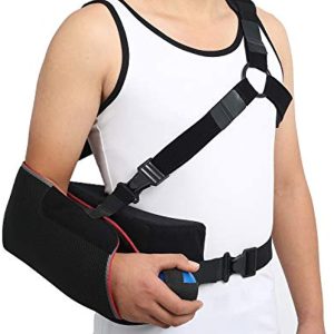 Universal Shoulder Abduction Sling with 30° Abduction Pillow 3-point Strap Exercise Ball Adjustable- Immobilizer for Injury Support Rotator Cuff, Sublexion, Surgery, Dislocated, Broken Arm - Brace (Free Size)