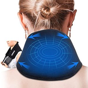 Neck Ice Pack Wrap, Cold Compress Therapy for Cervical, Shoulder Pain Relief, Reusable Cooling Gel Packs for Swelling, Injuries, Headache (ARRIS)