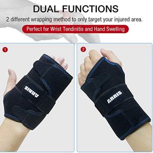 Wrist Ice Pack Wrap - Hand Support Brace with Reusable Gel Pack / Hot Cold Therapy for Pain Relief of Carpal Tunnel, Rheumatoid Arthritis, Tendonitis, Sports Injuries, Swelling, Bruises & Sprains