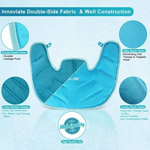 SuzziPad Neck Shoulder Ice Pack for Injuries Reusable Gel, Double-Sided Fabric Cold Pack for Back Shoulder and Neck Pain Relief, Cold Compress Therapy for Swelling, Bruises, Sprain, Inflammation