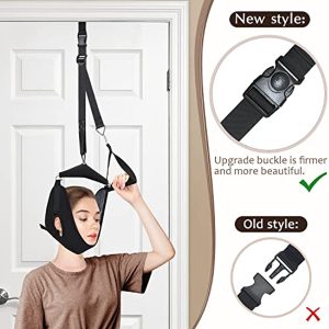Neck Stretcher Cervical Traction Cervical Neck Traction Device Hammock for Neck Pain,Neck Traction Over Door for Home Use,Neck Pain Relief Physical Therapy AIDS for Neck Decompression