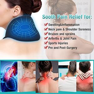 Neck Ice Pack Wrap, Cold Compress Therapy for Cervical, Shoulder Pain Relief, Reusable Cooling Gel Packs for Swelling, Injuries, Headache (ARRIS)