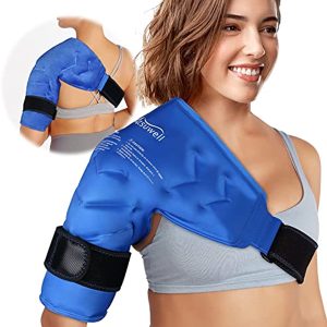 Atsuwell Shoulder Ice Pack Rotator Cuff Cold Therapy, Reusable Gel Ice Wrap for Shoulder Injuries & Pain Relief, Bursitis, Tendonitis, Swelling, Recovery for Man and Women