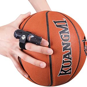 Kuangmi Finger Sleeve Support Protector Finger Splint Brace Pain Relief for Basketball Volleyball Baseball （L/XL, Black