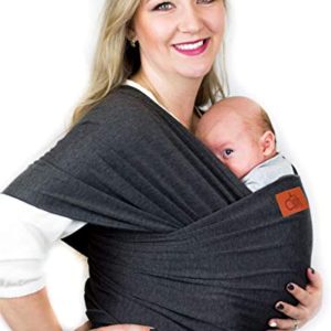 Baby Wrap Carrier by Cutie Carry Chest Sling Items for Newborn Child and Infant Ergo Papoose Hands Free Breastfeeding Carrying Wraps Dark Grey Heather