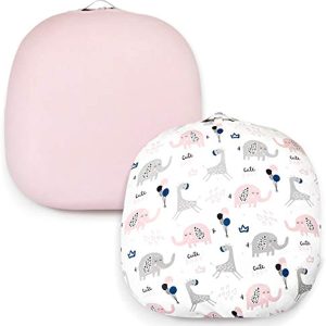 Jeroray Baby Lounger Cover Pack of 2 Lounger Covers for Boys and Girls Soft and Breathable Knit Fabric Fitted Design Newborn Lounger Cover with Cute Animal Patterns – for Standard Baby Lounger