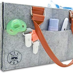 Diaper Caddy Organizer | Portable Nursery Organizer for Diapers and Swaddles | Changing Table Organizer | Car Organizer by Lil\' Bub Co.