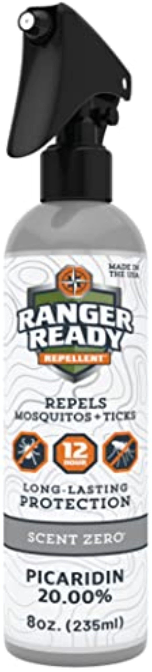 Ranger Ready Tick Spray and Insect Repellent, Picaridin 20{69d9aa324670335af8a1b4710bf3ca5e07996db942db3f4b4be93b9a913e5d96} Bug Spray, Scent Zero, 8 Oz.