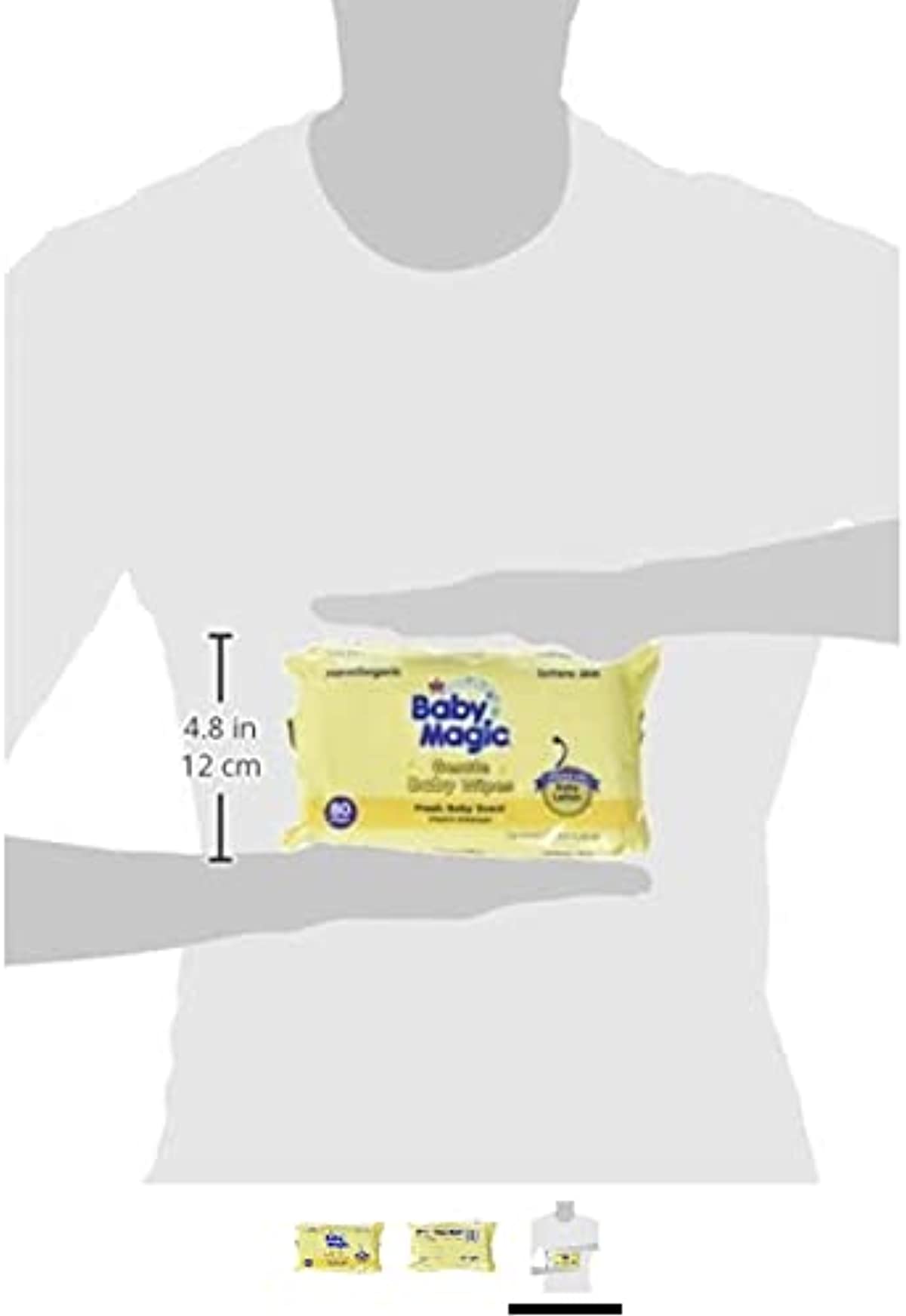 80 Count Fresh Baby Scent Gentle Baby Magic Wipes Refill Travel Packs Hypoallergenic with Lotion and Vitamins to Soft Baby\'s Skin Value Pack Options (1 pack)