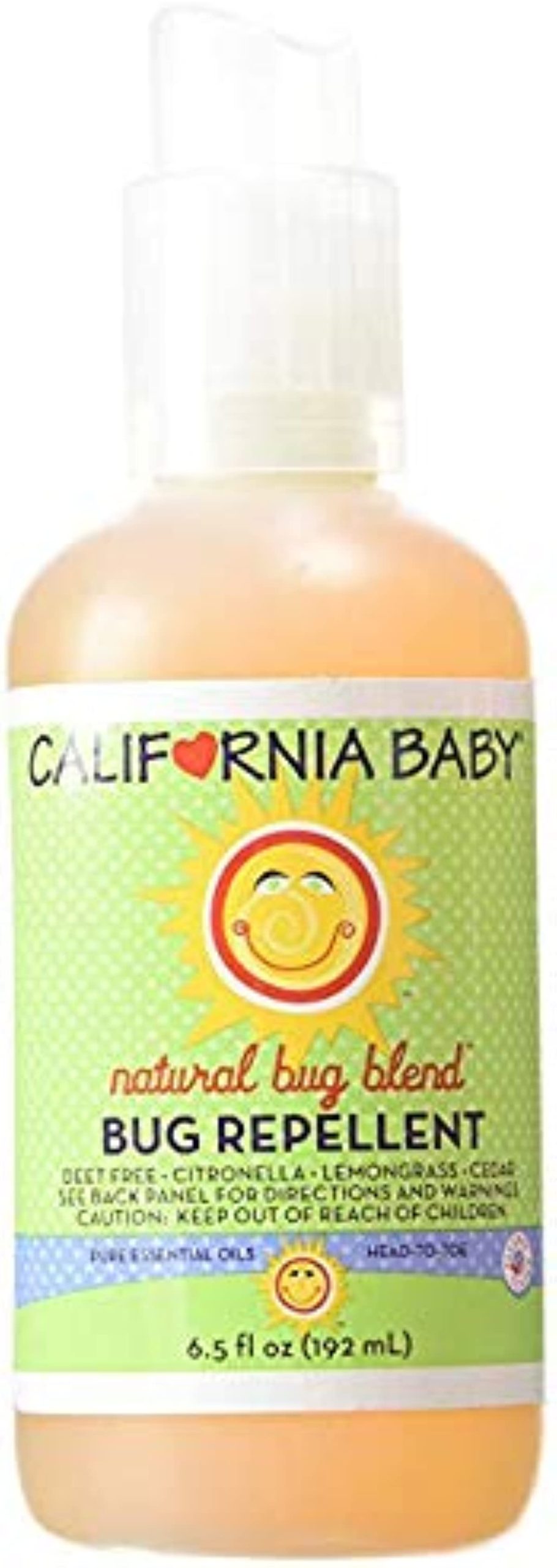 California Baby Plant-Based Natural Bug Repellant Spray (6.5 fl. oz.) Skin Safe, Plant-Based Formula for Babies, Toddlers, Kids | Outdoor Protection from Mosquitoes (1 Pack)