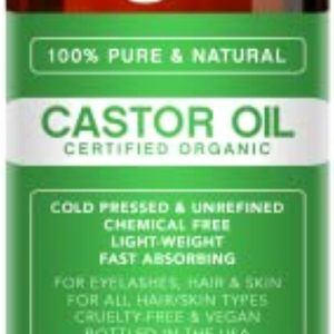 Cliganic USDA Organic Castor Oil, 100{610e09a5f63fbdcbc62f4600d2498912cedd02cc02977a893825a182f8e34e0f} Pure (16oz with Eyelash Kit ) - For Eyelashes, Eyebrows, Hair & Skin | Bulk, Natural Cold Pressed Unrefined Hexane-Free | DIY Carrier Oil