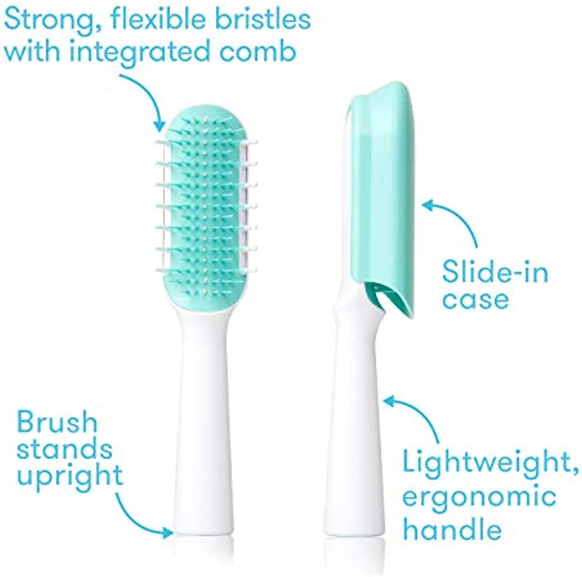 FridaBaby Thick or Curly Hair Detangling Kids Brush by Fridababy, Detangles Knots Without Tears or Breakage, Comb Teeth and Bristle Design